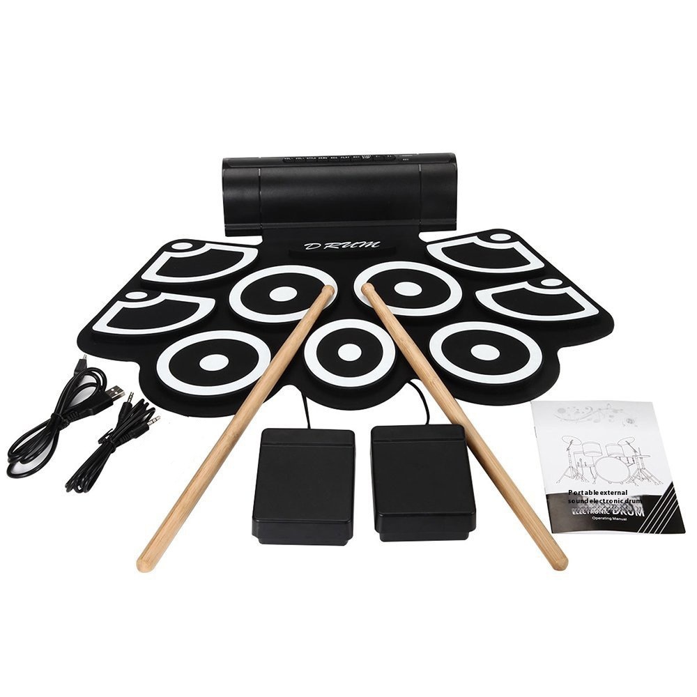 Percussiontrument M D760 Thickened Silicone Hand Rolled Drum Set Jazz Drum U S B Electronic Drum