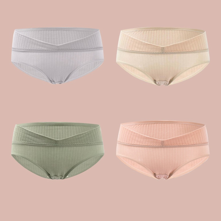 Maternity Underwear Cotton Low-waist Large Size Briefs To Enjoy V-shaped Belly Support Bottoming Underwear Women's Pants Spring And Summer