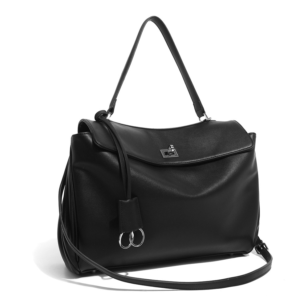 Genuine Leather Feel Chanson Figaro Handbag Female Atmospheric Commuter Handbag Shoulder Messenger Bag