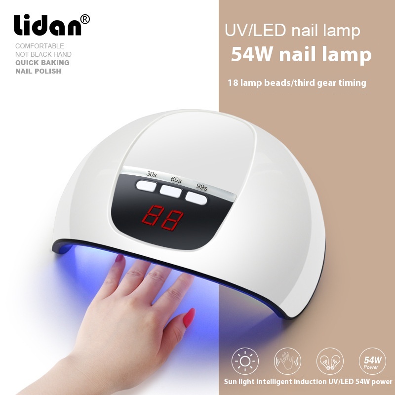 54 W Manicure Lamp U S B Plug Phototherapy Machine Dryer18 Lamp Beads Nail Polish Glue Baking Lamp Induction Manicure Machine