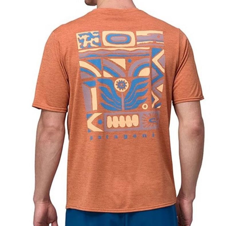 Pata Patagonia Men's Summer Breathable Casual Cap Cool Short-sleevedy T-shirt