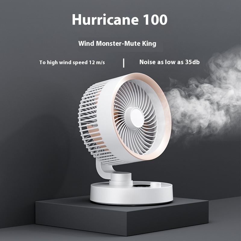 Circulation Fan100 Gears Infinitely Variable Speed Office Desk Fan Mini Rechargeable Portable Wall Mount