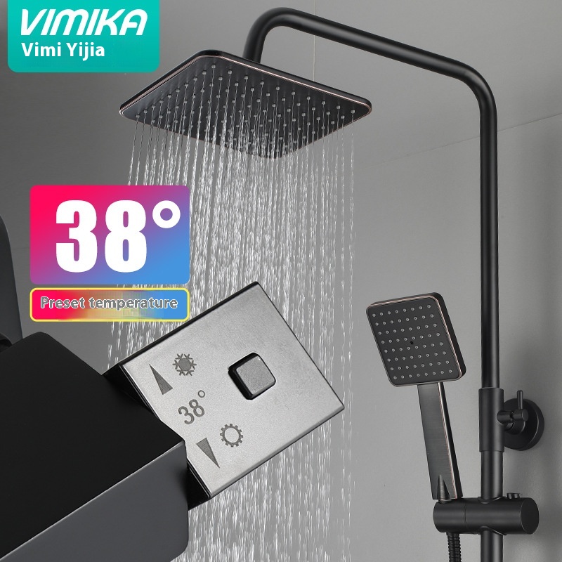 Weimeijia Smart Constant Temperature Shower Head Set Bathroom All Copper Faucet Shower Head Set