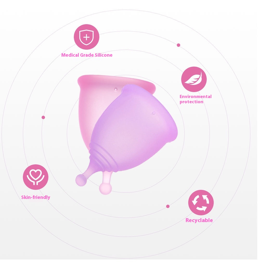 Silicone Menstrual Cup Folding Cup Female Menstrual Period Reusable Aunt Cup Menstrual Cup