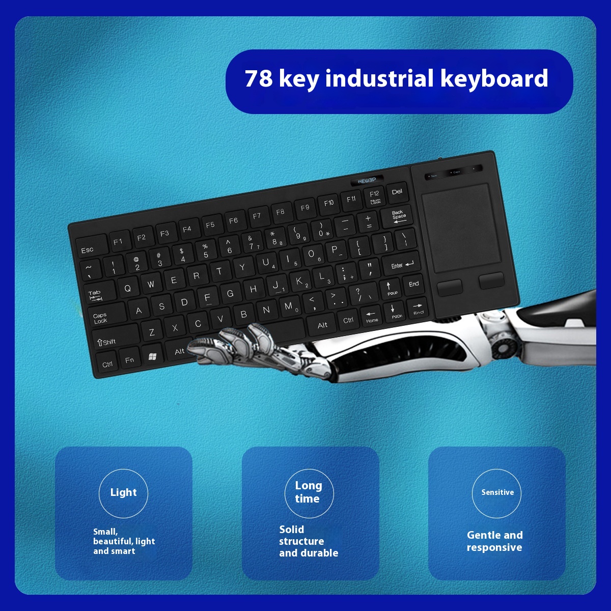 2.4 G Wireless Keyboard Touch Mouse Computer Notebook Tablet Industrial Control Cabinet Server Room Industrial Keyboard