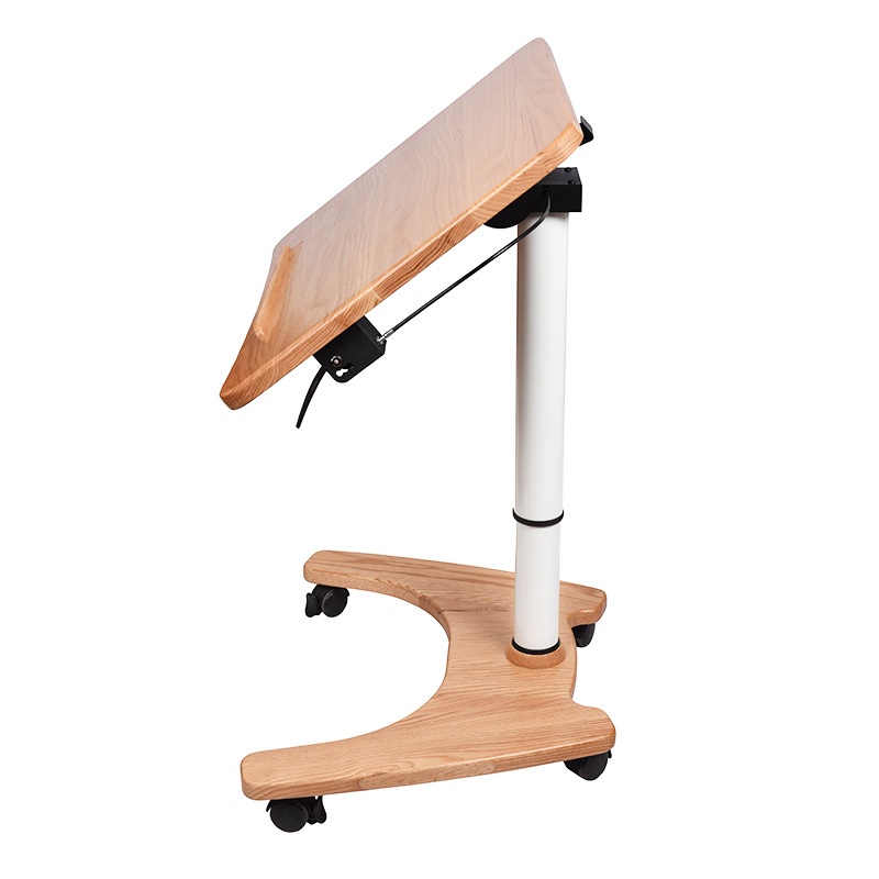 Proi Table Solid Wood Desk Movable Lifting Table Folding Table Standing Office Computer Table Bedside Table