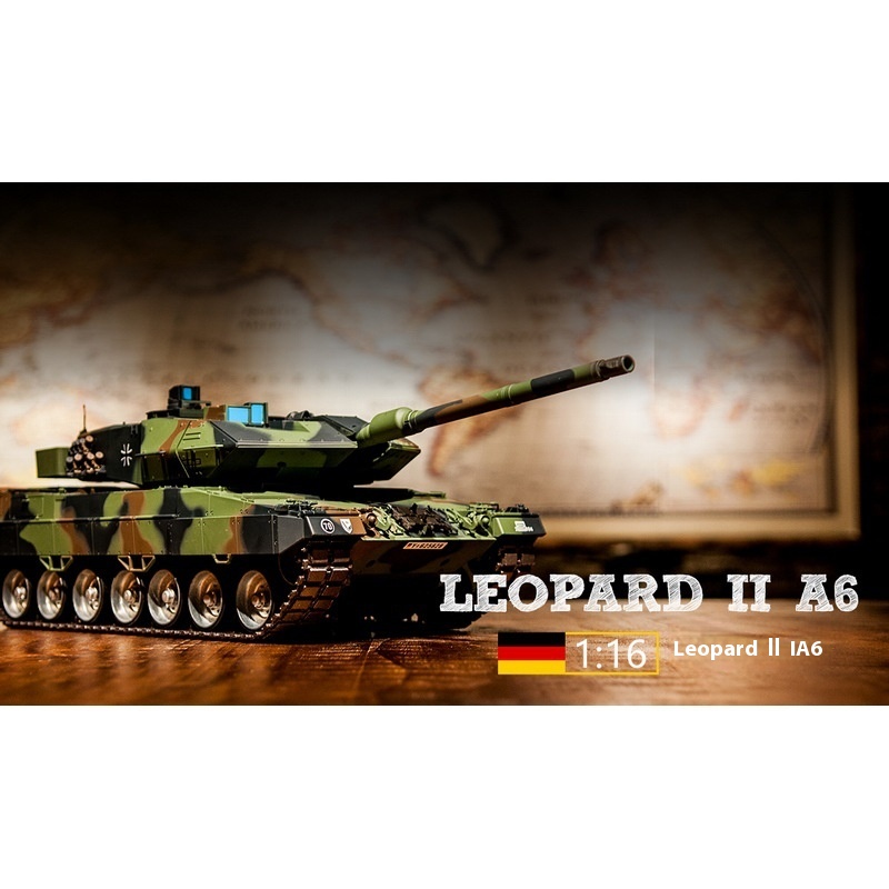 Henglong1:16 German Leopard2 A6 Infrared Battle7.0 Remote Control Tank Model Toy Can Fire Smoke