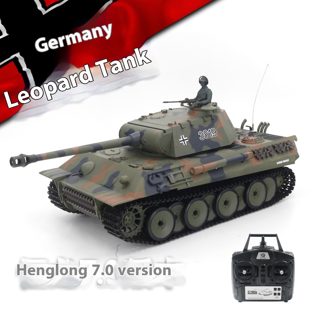 Henglong3819-1 Large German Leopard Battle Remote Control Tank Remote Control Tank Car Bb Bullet Battle Tank