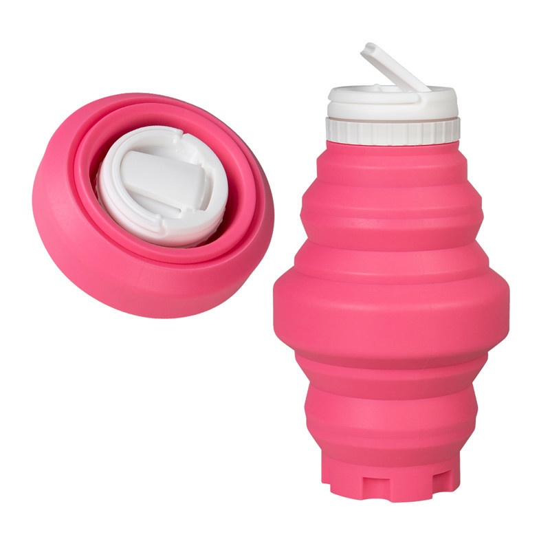 Silicone Folding Water Bottle Portable Outdoor Sports Retractable Water Bottle Portable Travel Cup500ml