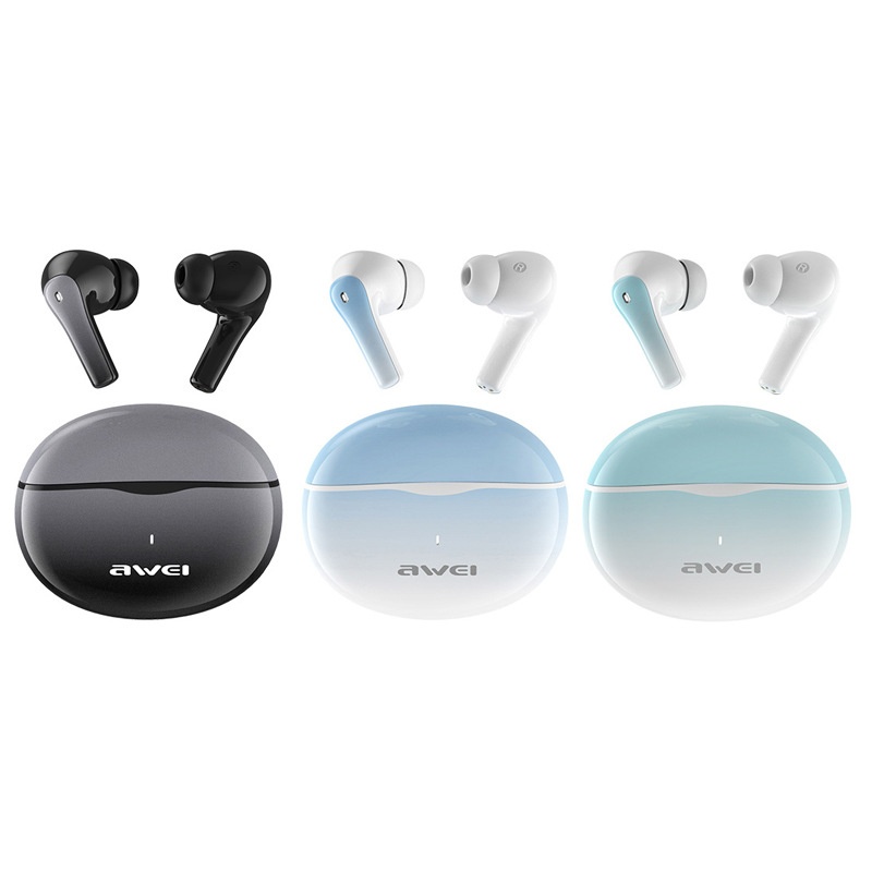 AWEIDimension Gradient Fashion TWSBluetooth Headset Dual Microphone ENCCall Noise Cancelling Hi Fi Sound Quality Wireless Headset
