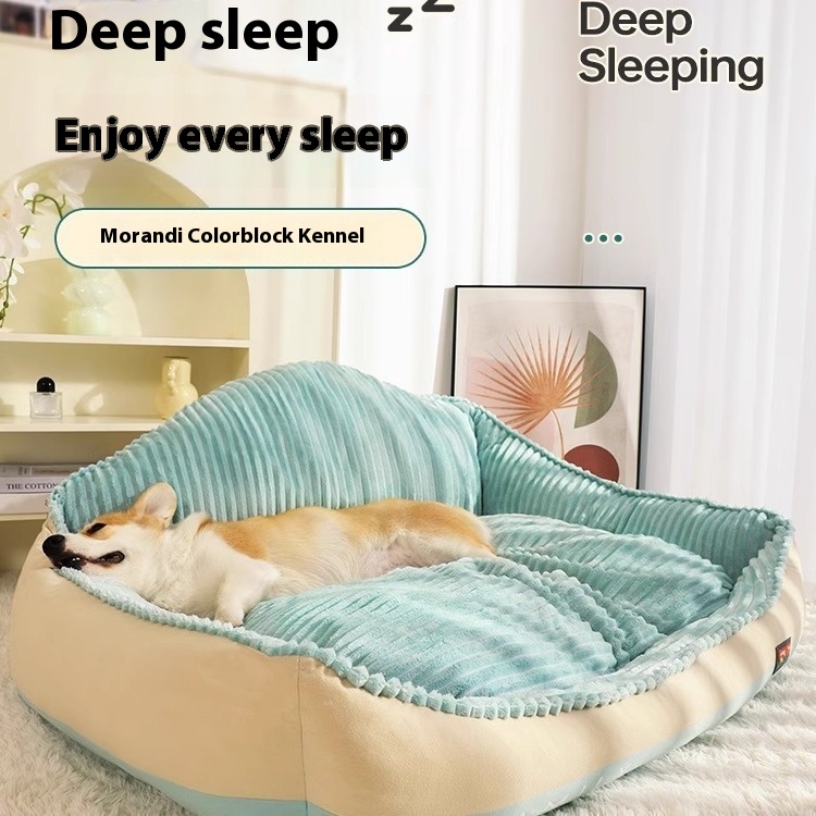 Dog House Winter Warm Cat House Four Seasons Universal Detachable Lazy Sofa Dog Bed Golden Retriever Sleeping Dog Mat