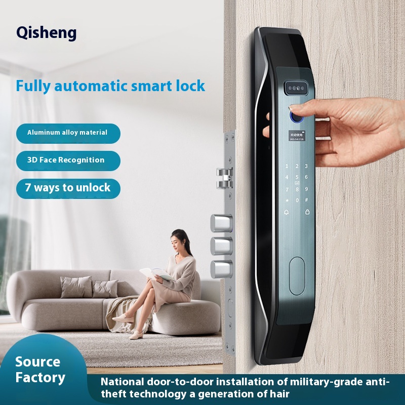 3d Face Recognition Smart Lock Fully Automatic Visual Cat Eye Anti-theft Door Lock Electronic Password Fingerprint Lock
