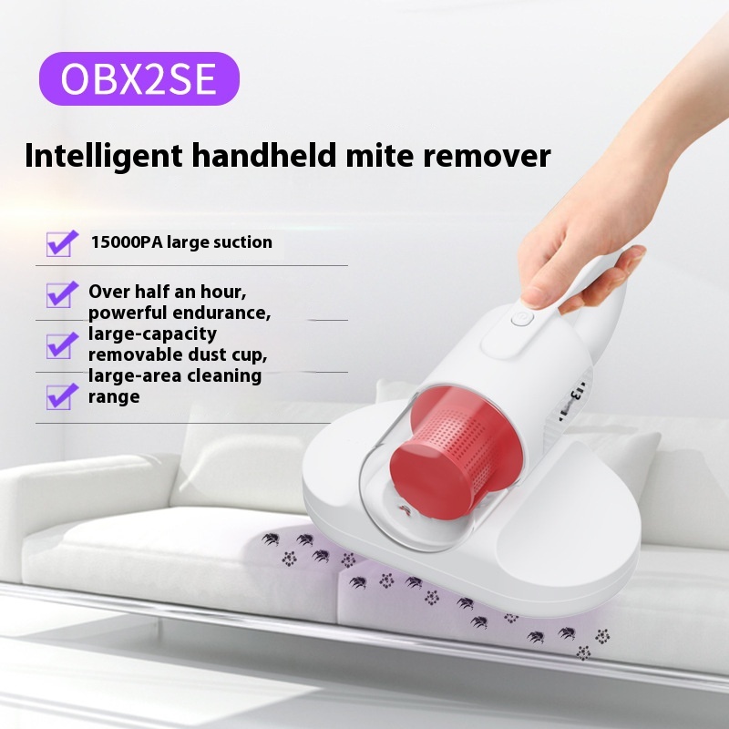 Wired Household Mite Removal Device:Handheld Mite Vacuum Cleaner,Dual-Purpose Smart Bed Mite Remover