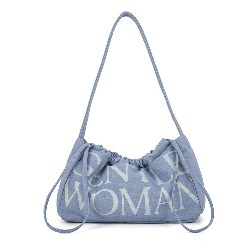 GWThai Styley Denim Tote Bag Niche Versatile Shoulder Bag