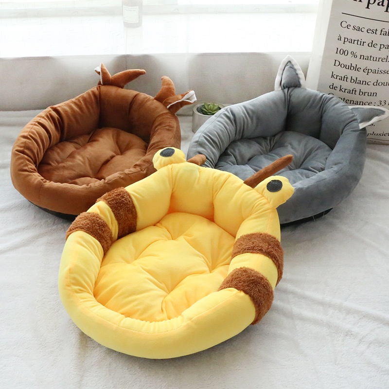 Pet Bed Cushion Thickened Cartoon Shape Cat Bed High Back Bed Hugging Dog Bed Dog Cat Universal Bed Dog Mattress