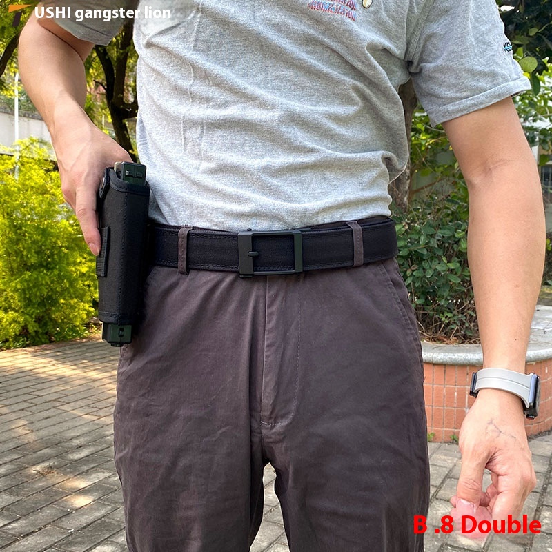 Double-layer Thickened Tactical Belt Men's Military Fan Outdoor Nylon Belt3.8 Upgraded Automatic Buckle Gun Belt