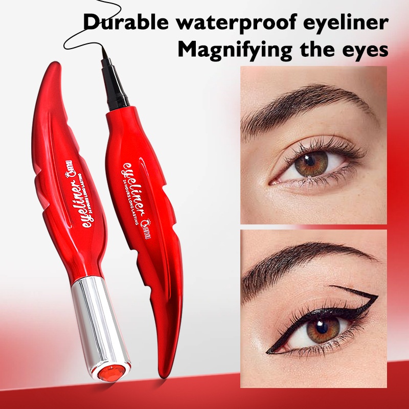 Feather Black Liquid Eyeliner,Ultra-Fine,Smooth,Smudge-Proof,Long-Lasting