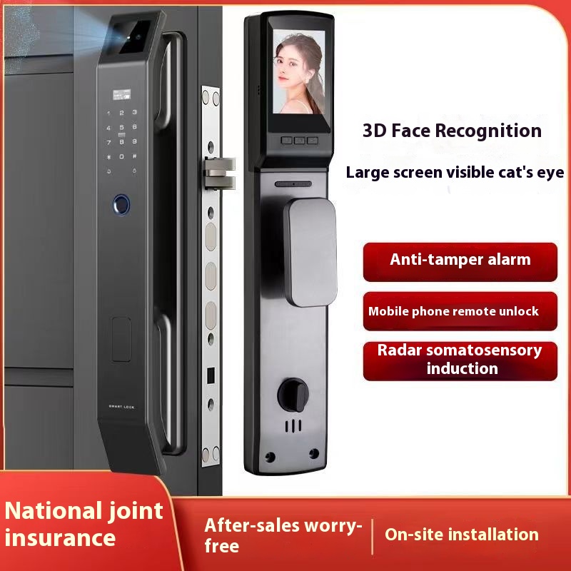 Internet Celebrity Drainage Face Recognition Fingerprint Lock Password Lock Electronic Lock Anti-theft Door Visual Cat Eye Home Smart Door Lock