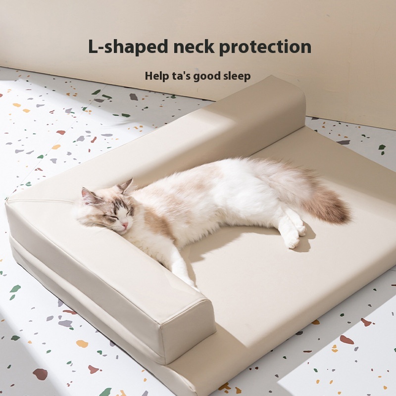 Autumn And Winter Cat Bed Leather Waterproof Sofa Bed Removable And Washable Summer Dog Mat Dog Bed Four Seasons Universal Pet Dog Bed