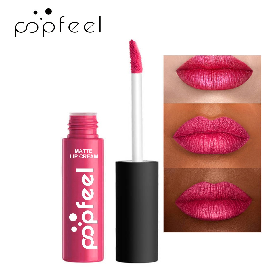 POPFEELLiquid Lipstick Matte Non-stick Cup Non-sticky Retro Durable European And American Popular Makeup