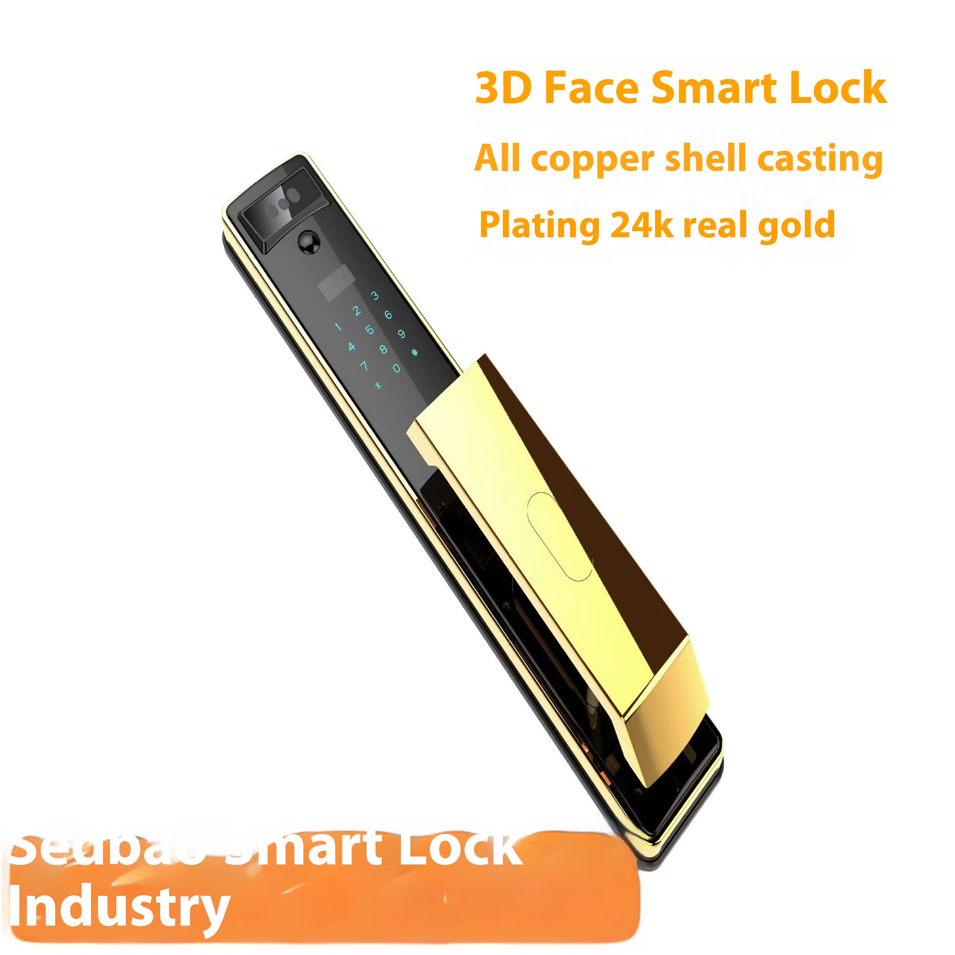 3 DFace Anti-theft Door Lock Tuya Smart Lock Fingerprint Password Lock Entrance Door Home Electronic Lock