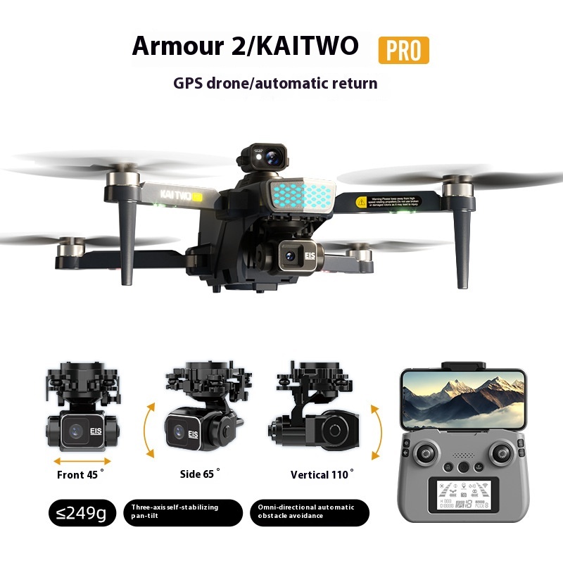 Kai2/KAITWOUAVThree-axis High-definition Aerial Photography Brushless GPSUltra-long Endurance Laser Obstacle Avoidance Aircraft