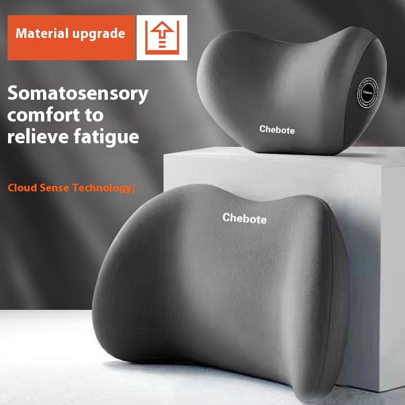 Car Headrest Pillow Memory Foam Seat Cushion Multi-function Car Cervical Neck Pillow Waist Support