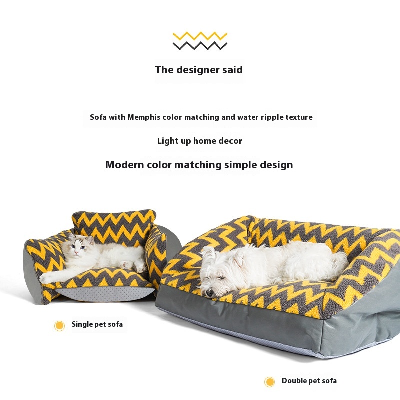 Bola's Sofa Bed Is Fully Detachable And Washable,With Large Space For Cats And Dogs To Keep Warm In Winter