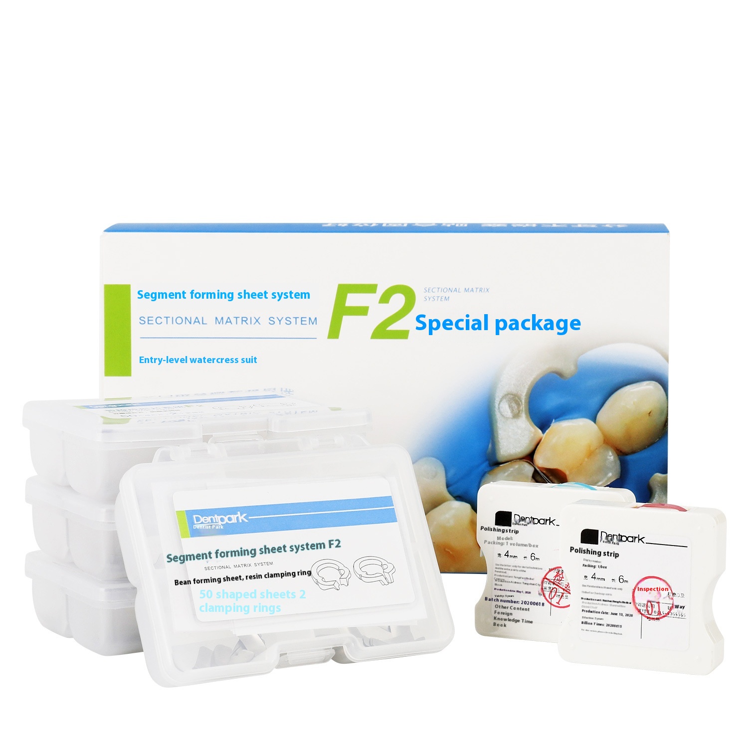 Dentist Park Douban Set Dental F2 Segmental Forming Plate System Filling Tool With Clamping Ring