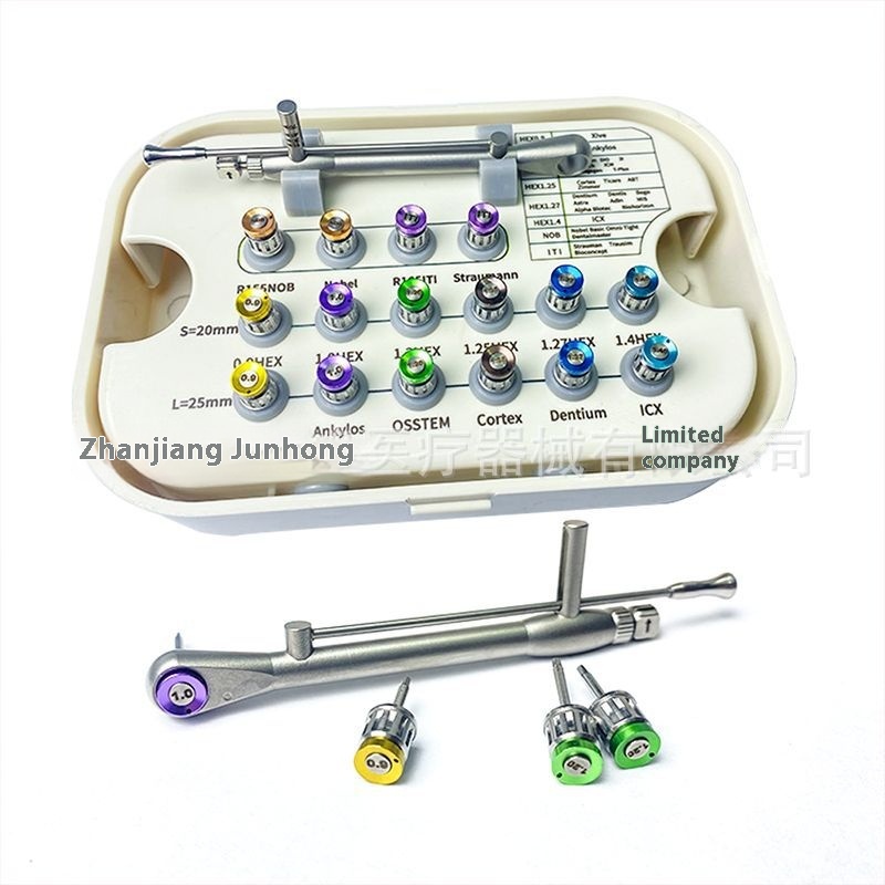 Dental Oral Hand Implant Restoration Tool Box Hand Restoration Tool Box Oral Implant Screwdriver Wrench