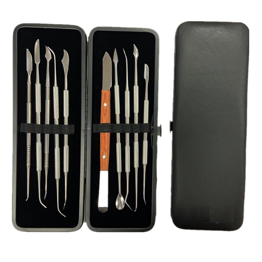 Stainless Steel Dental Wax Model Carving Knife Tool Set Oral Dentist Tooth Care Restoration Hardware Package