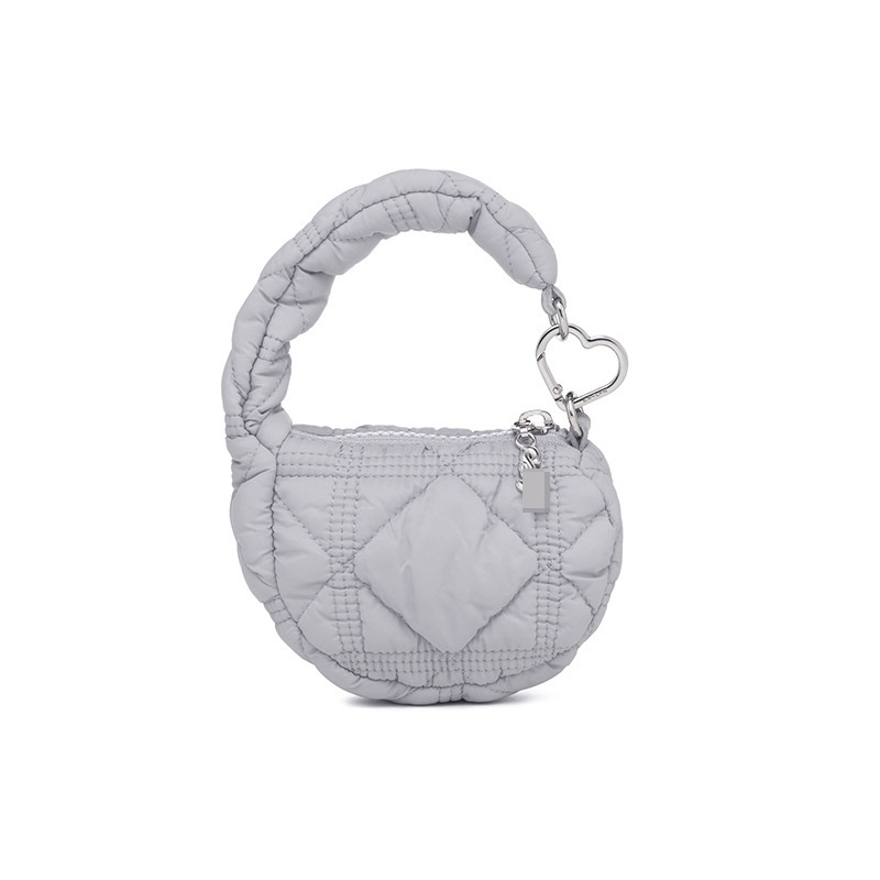 Coin Purse Pendant Bag Clutch Pleated Cloud Bag Solid Color Mini Bag