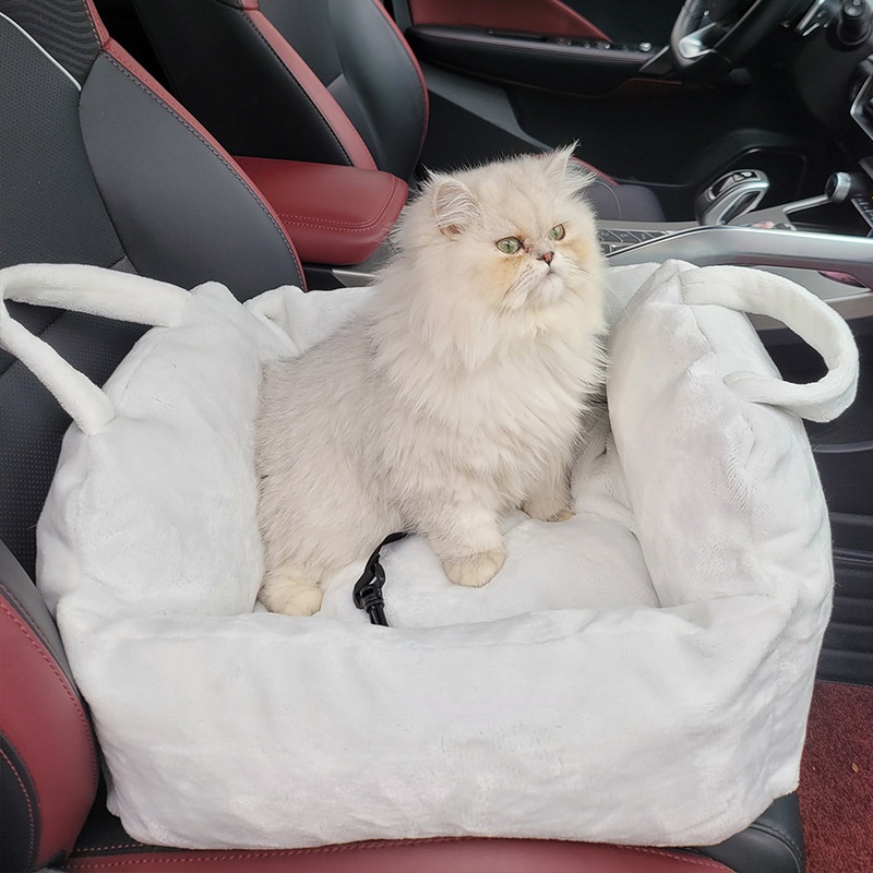 Thickened Pet Cat Kennel Removable And Washable Large Pet Car Dog Bed Thickened Warm Co-pilot Pet Cushion Sofa