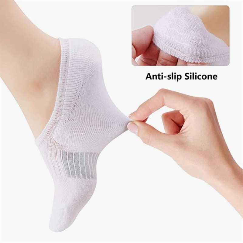 Terry Bottom Invisible Socks For Women,Cotton Boat Socks,Breathable,Sweat-Absorbing,Short Socks For Autumn And Winter,Solid Color Low-Cut Socks For Men
