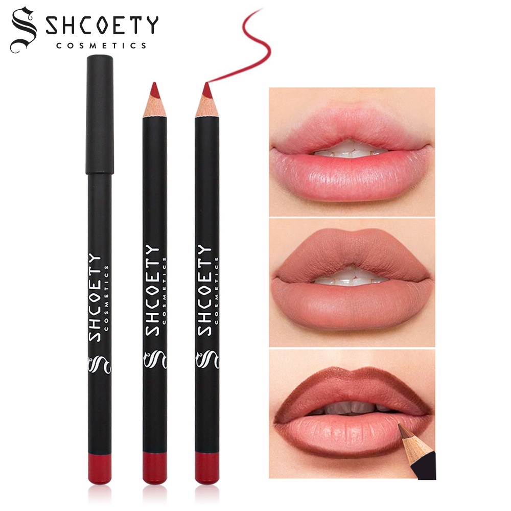 Multi-Color Lipstick And Lip Liner,Long-Lasting,Dual-Ended Pink Lip Liner,Makeup