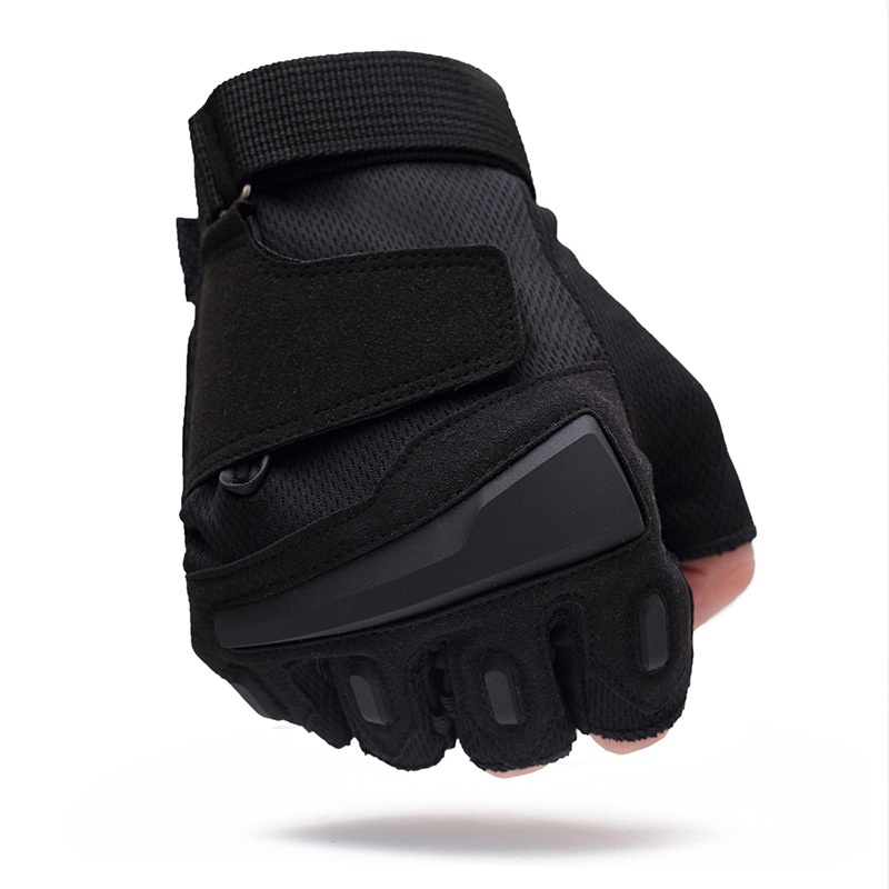 Men's Summer Sports Gloves Shock-absorbing Wear-resistant Outdoor Fitness Non-slip Cycling Half-finger Tactical Gloves