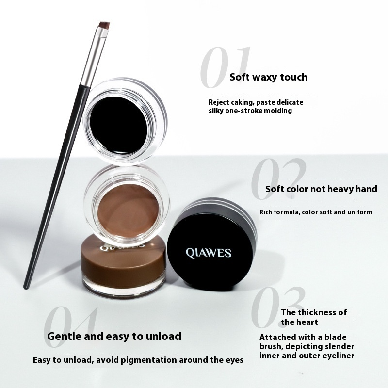 QIAWESEyeliner Is Waterproof And Sweat-proof,Long-lasting And Non-smudged,Long-lasting Color-developing Eyeliner Recommended For Novice Female Students