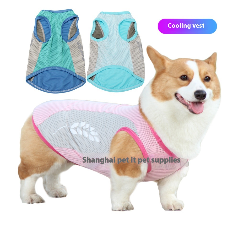 Summer Cooling Pet Vest Cool Clothes Pomeranian Teddy French Bulldog Corgi Dog Clothes Reflective