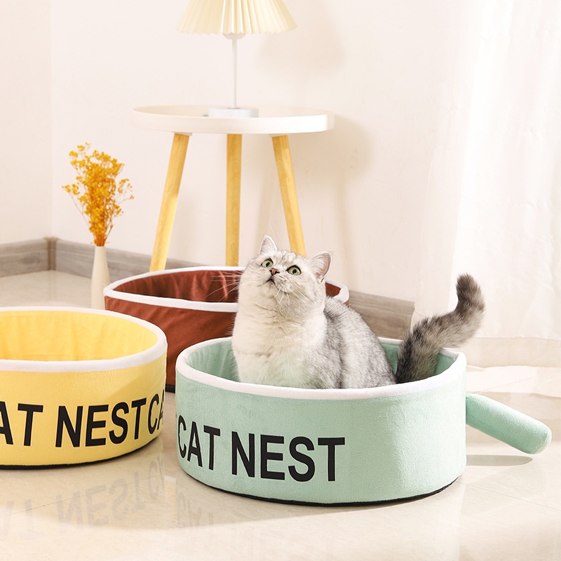 Frying Pan Cat Bed Dog Bed Four Seasons Universal Warm Breathable Closed Pet Bed Mat