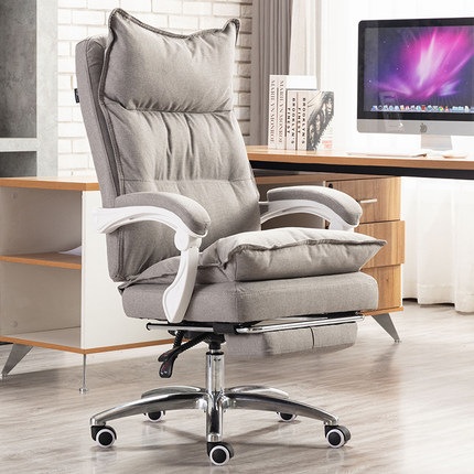 Fabric Computer Chair Home Lunch Break Chair Comfortable Reclining Office Chair Study Lift Swivel Chair Anchor Chair Boss Chair