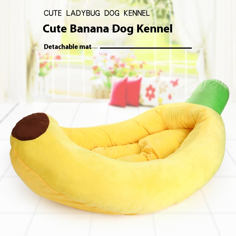 Pet Bed Mat Breathable Dog Bed Cat Bed Removable And Washable Warm Mattress Banana Bed Boat-shaped Dog Removable And Washable Dog Mat