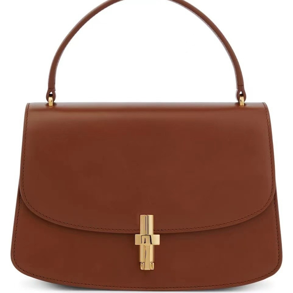 The Row Handbag Buckle Cowhide Bag Sofia Retro Crossbody High-quality Texture Tofu