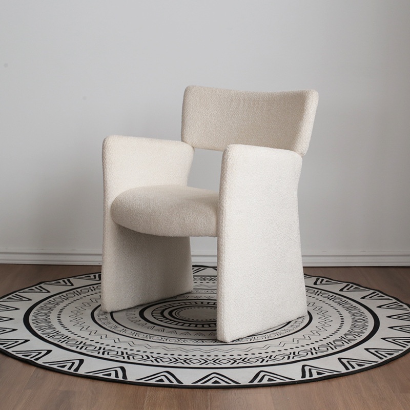 Nordic Sofa Chair Single Sofa White Living Room Bedroom Net Celebrity Lazy Leisure Chair Teddy Velvet Study Chair