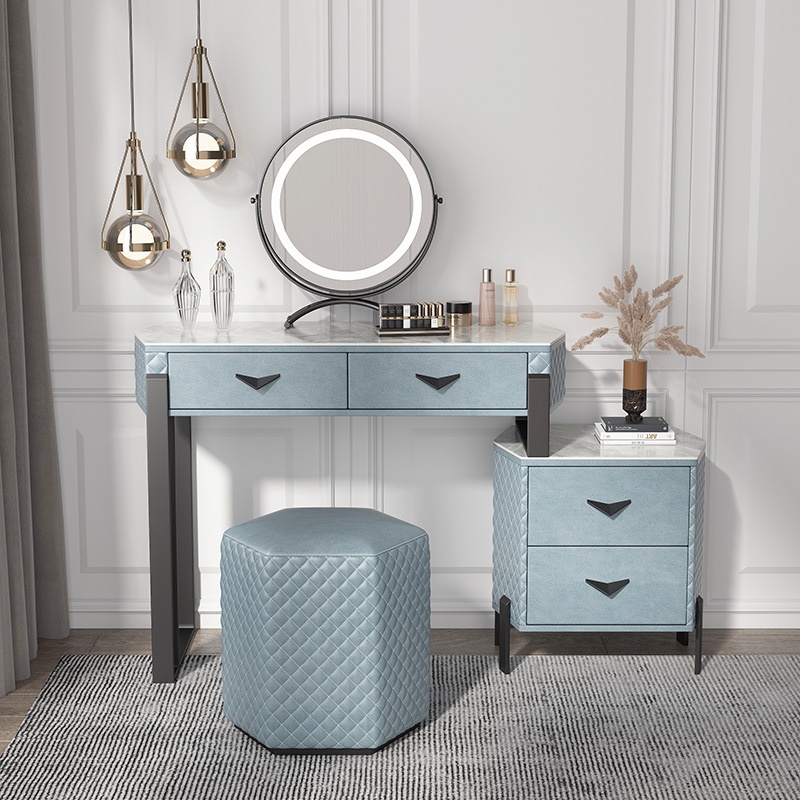 Light Luxury Bedroom Dressing Table Modern Simple Dressing Table Home Solid Wood Large And Small Apartment Storage Cabinet Integrated Dressing Table