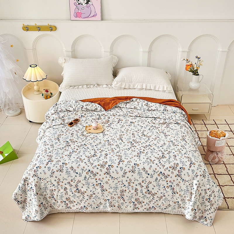 Luomo Home Textiles Super Soft Air Conditioning Quilt Skin-friendly Washable Cotton Summer Quilt Gift Single Children's Summer Cool Quilt