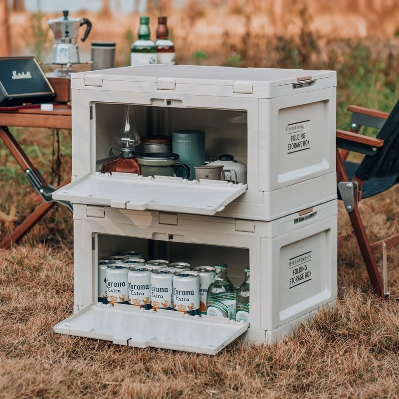 Side Opening Folding Storage Box Portable Outdoor Camping Tent Camping Equipment Tableware Storage Bag Trunk Storage Box