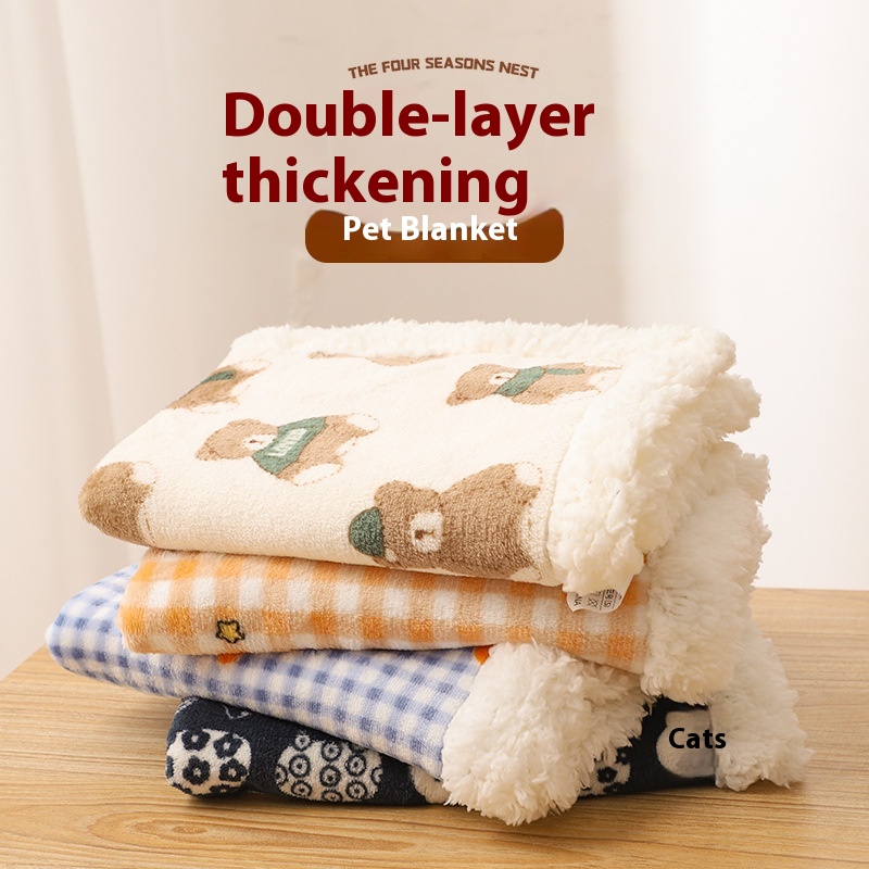 Cat Bed Universal For All Seasons,Winter Warm For Small Cats,Cat Supplies,Autumn And Winter Floor Mat,Double-layer Sofa Cat Bed Sleeping Mat
