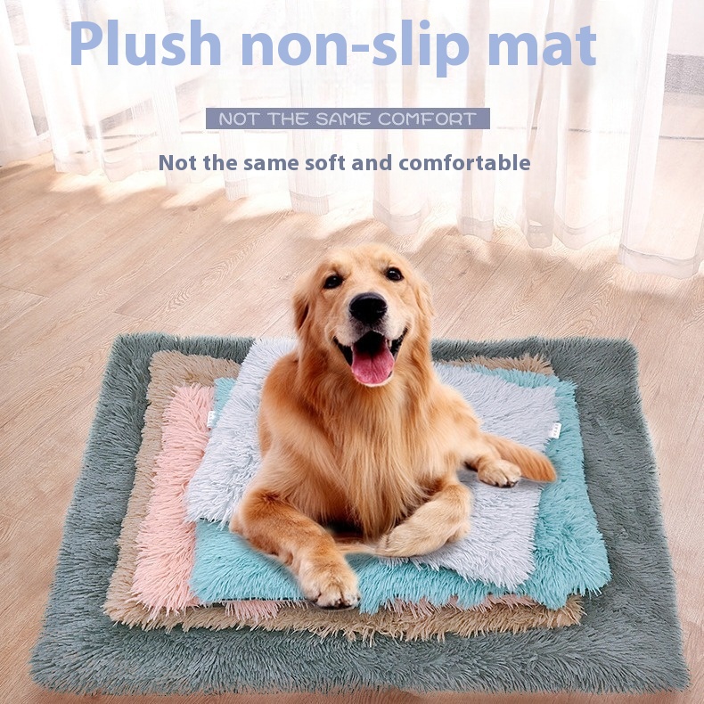 Plush Pet Mat Teddy Golden Retriever Winter Warm Dog Sleeping Mat Cat Mat Indoor Non-slip Pet Nest Mat