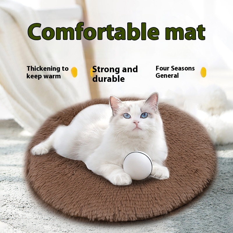 Autumn And Winter Thick Plush Round Square Pet Bed Mat Sleeping Cat Bed Dog Bed Large,Medium And Small Dog Direct