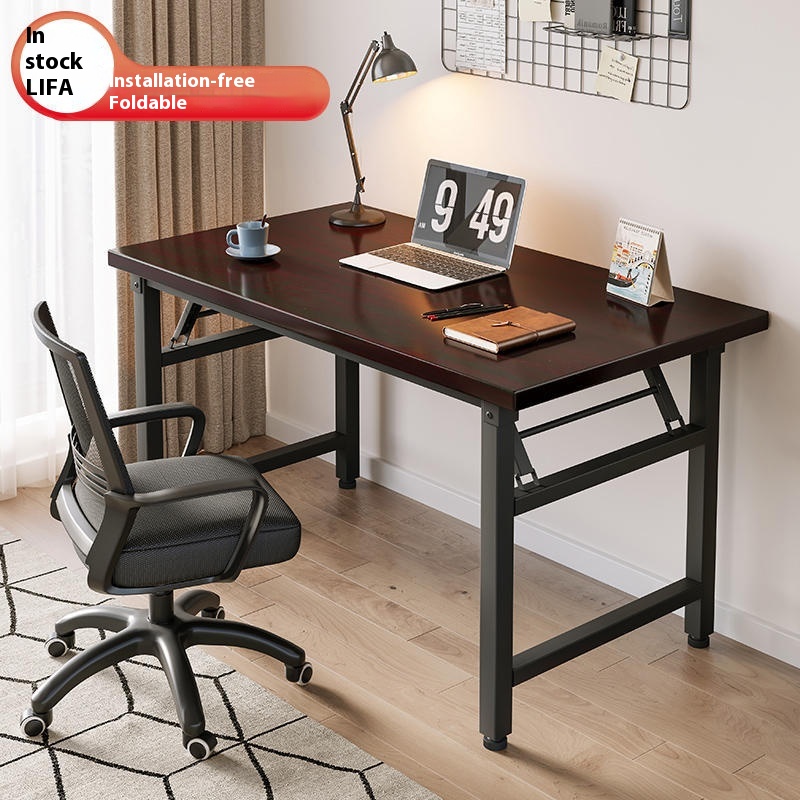 Foldable Table Simple Rental House Dormitory Table Workbench Folding Desk Home Student Study Writing Desk